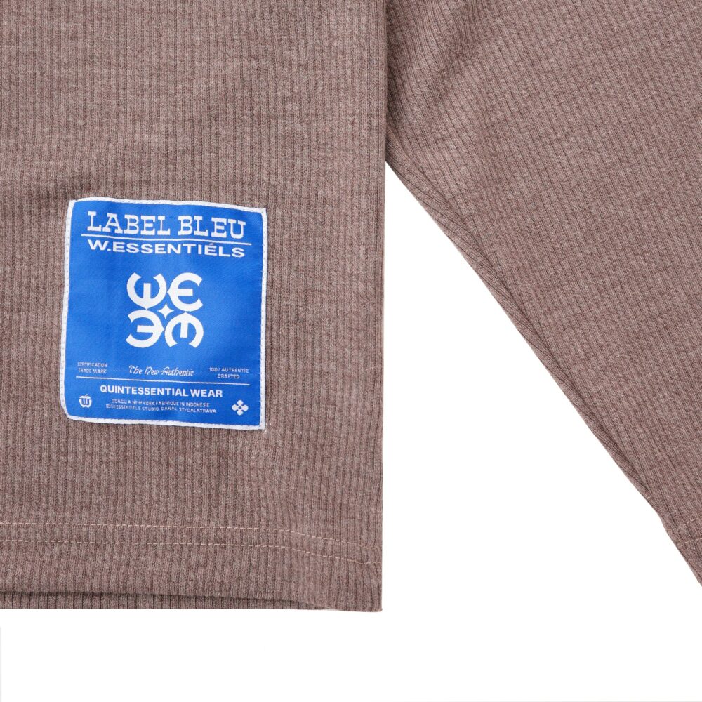 W.Essentiels Label Bleu Madness Hirondelle Oversize Sweater Khaki - Image 3