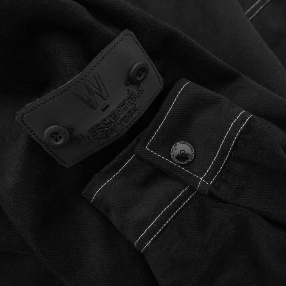 W.Essentiels Label Bleu Sapeurs-Pompiers Fireman Clasp Work Jacket Zero Black - Image 4