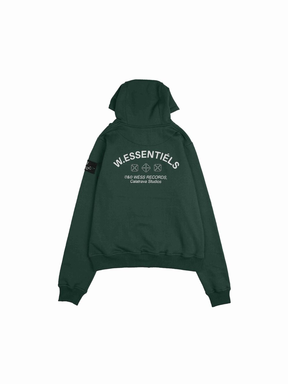 W.Essentiels Atelier De Brice Oversize Zip Hoodie Forest Green - Image 2