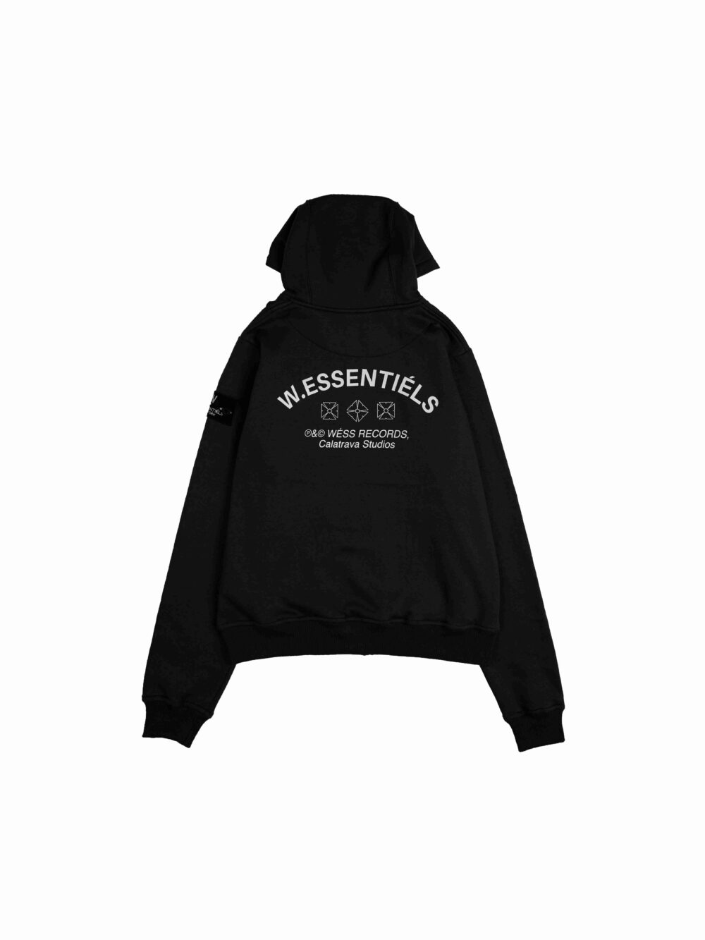 W.Essentiels Atelier De Brice Oversize Zip Hoodie Noir Black - Image 2