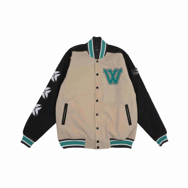 W.Essentiels Steinway Collegiate Varsity Jacket Sand/Black Noir