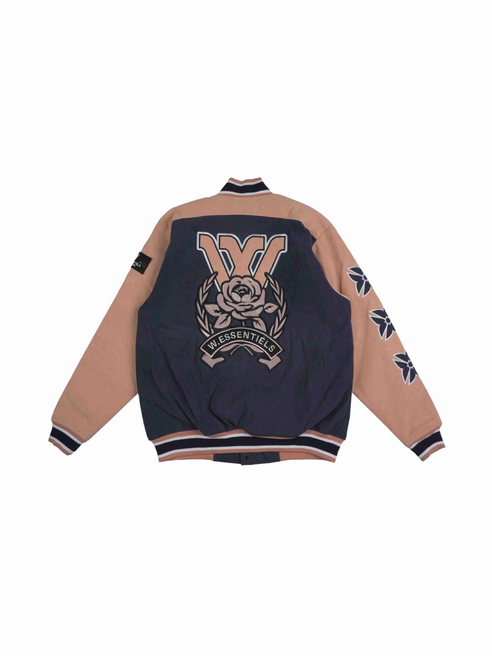 W.Essentiels Steinway Collegiate Varsity Jacket Midnight/Peach - Image 2