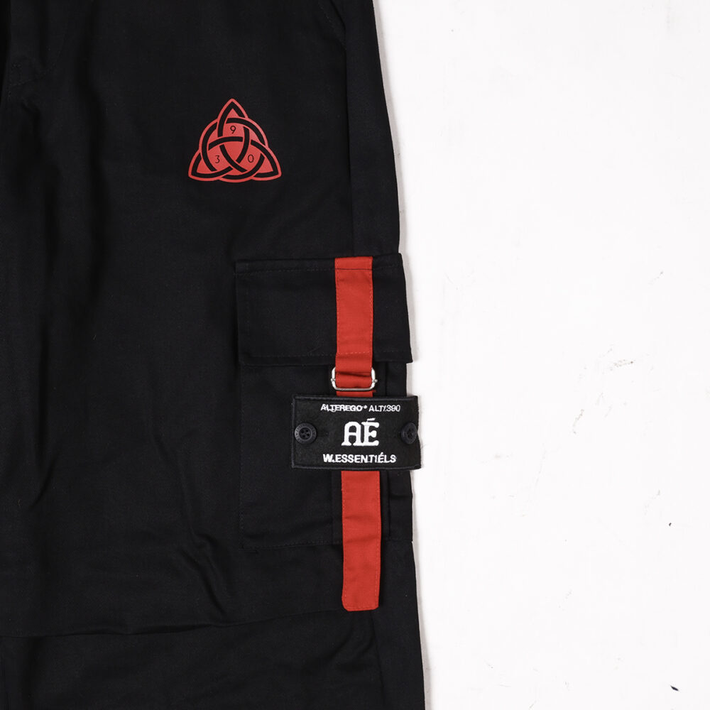 W.Essentiéls x Alter ego Runes Cargo Pants Noir Black - Image 2