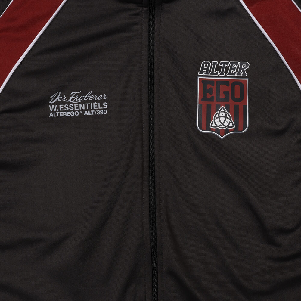 W.Essentiéls x Alter ego Obelisk Track Jacket Dark Heather/Foxblood - Image 2