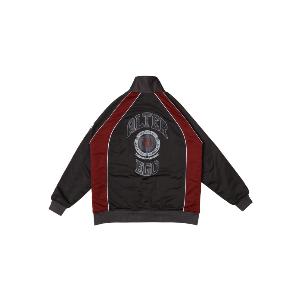 W.Essentiéls x Alter ego Obelisk Track Jacket Dark Heather/Foxblood - Image 3