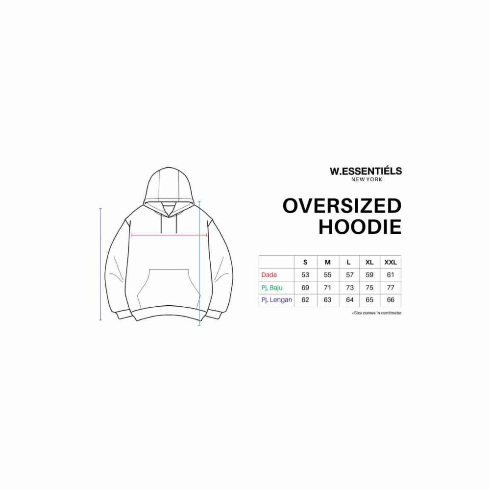 W.Essentiels Ecume Monopack Oversize Hoodie Dark Ceglie - Image 3