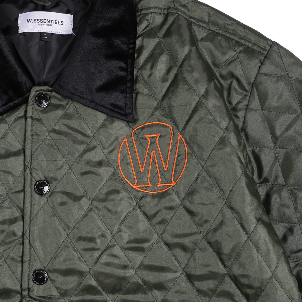 W.Essentiels Rosemeyer Engineer Quilted Padded Jacket Military Green - Image 2
