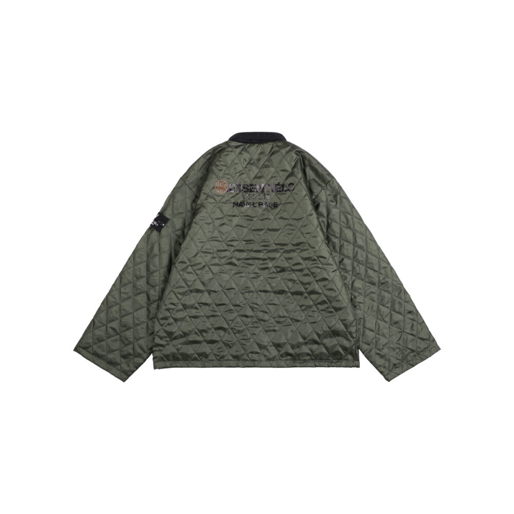 W.Essentiels Rosemeyer Engineer Quilted Padded Jacket Military Green - Image 4