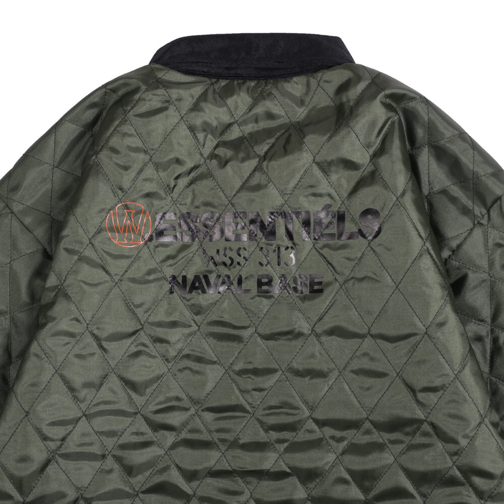W.Essentiels Rosemeyer Engineer Quilted Padded Jacket Military Green - Image 3