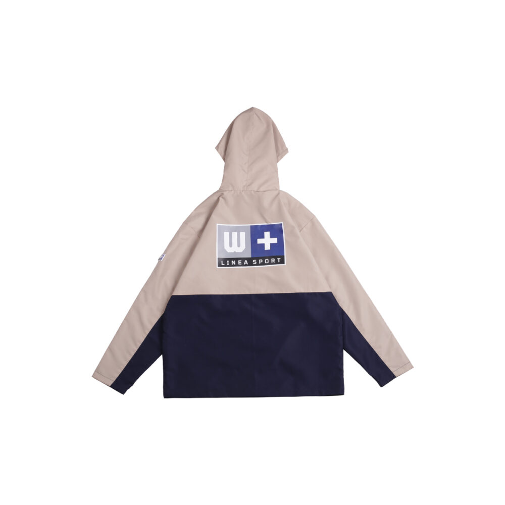 W.Essentiels Brehme Two Tone Stadium jacket Khaki/Navy - Image 3