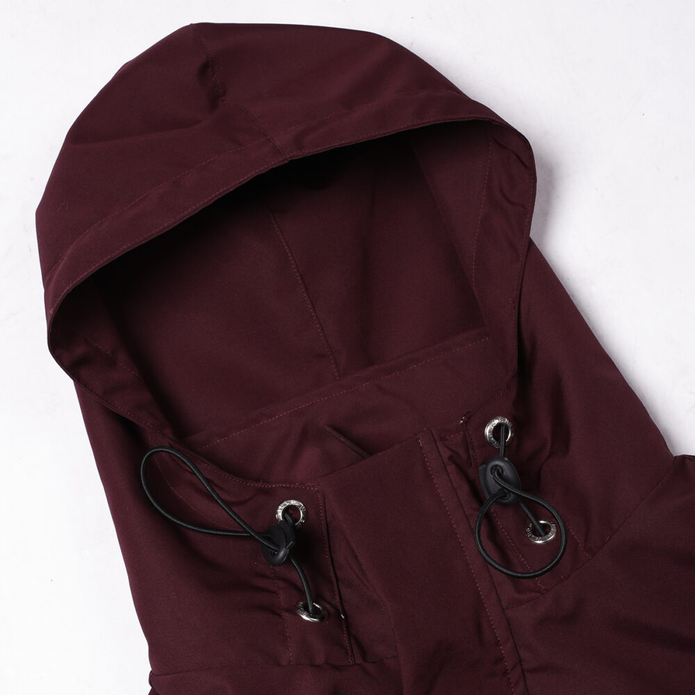 W.Essentiels Brehme Two Tone Stadium jacket Foxblood/Black - Image 3