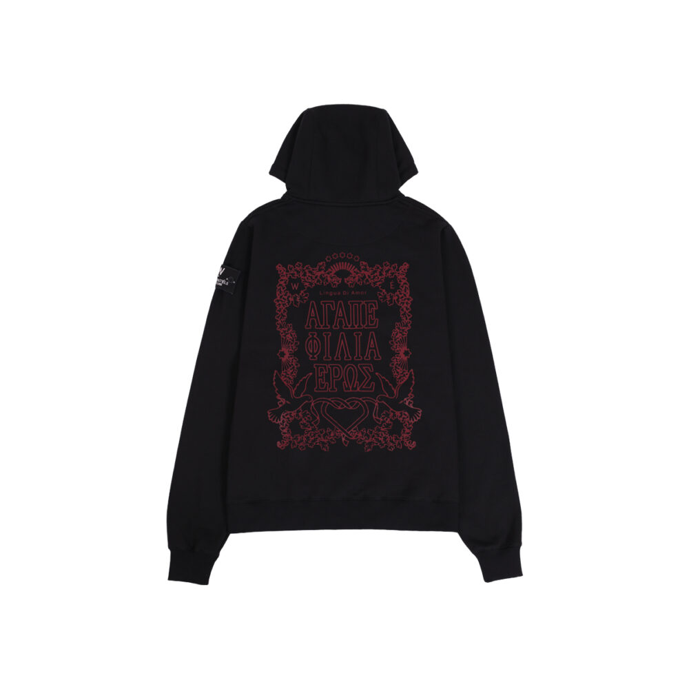 W.Essentiels Merle Oversize Hoodie Black - Image 2