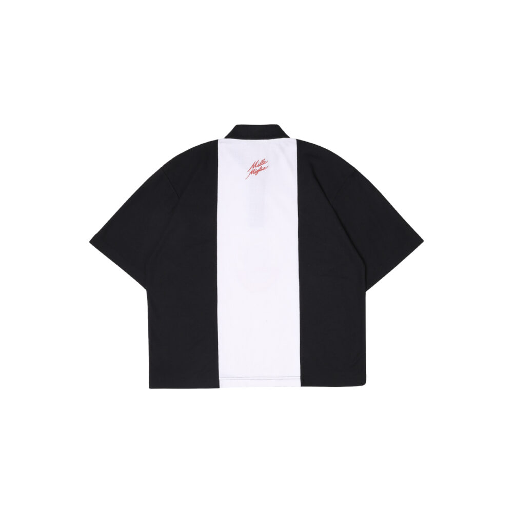 W.Essentiels 9th Rue Solla Rugby Shirt Noir/White Blanc - Image 2
