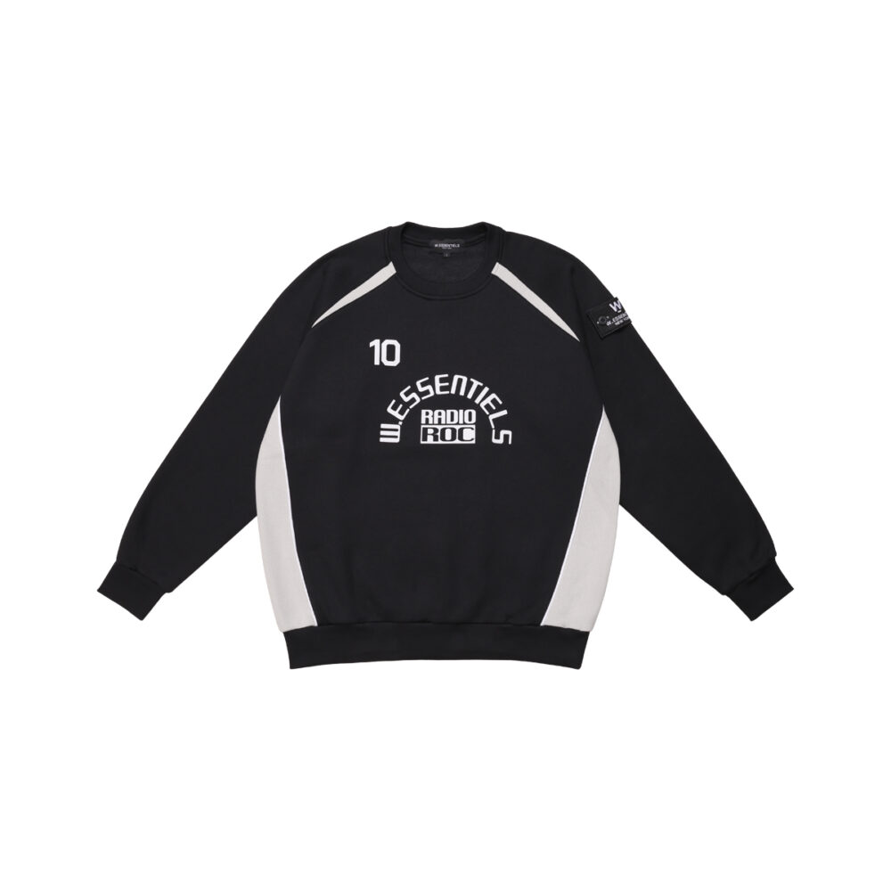 W.Essentiels 9th Rue Solla Oversize Crewneck Noir Black/Asphalt