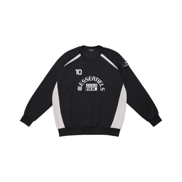 W.Essentiels 9th Rue Solla Oversize Crewneck Noir Black/Asphalt