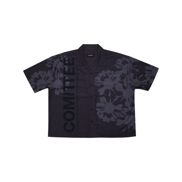 W.Essentiels Mirage 2000 Open Collar Oversize Shirt Ink Black