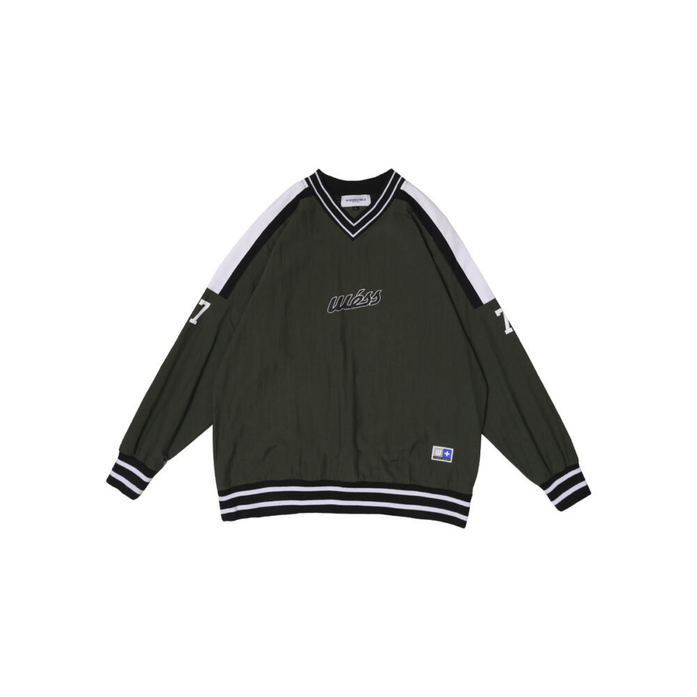 W.Essentiels Epinal Chiefs Warmup Crewneck Olive/Blanc