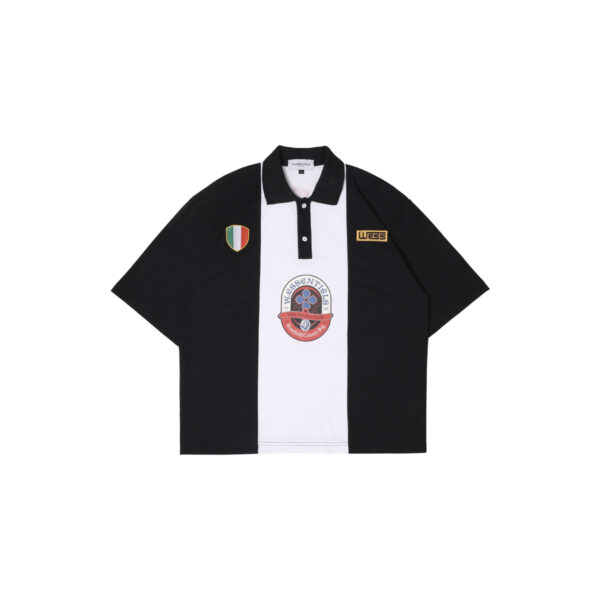 W.Essentiels 9th Rue Solla Rugby Shirt Noir/White Blanc