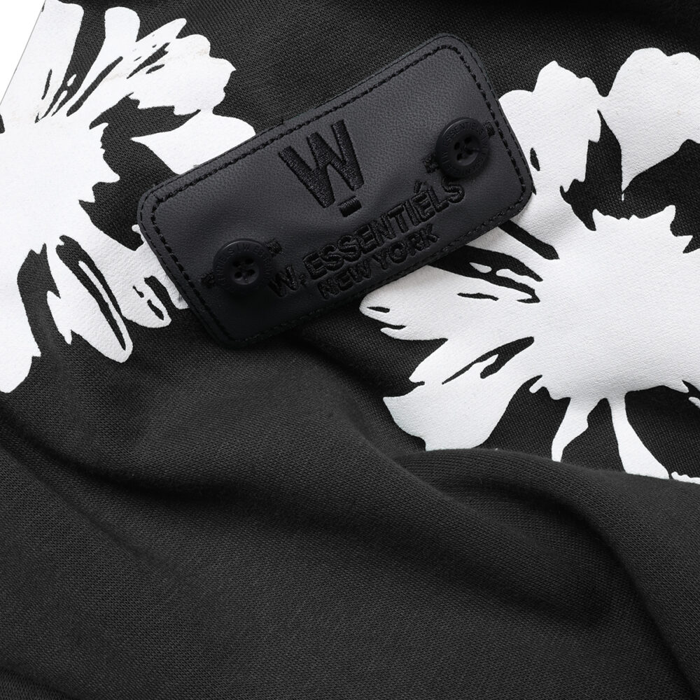 W.Essentiels Le Valensole Oversize Hoodie Full Print Hoodie Noir Black - Image 4