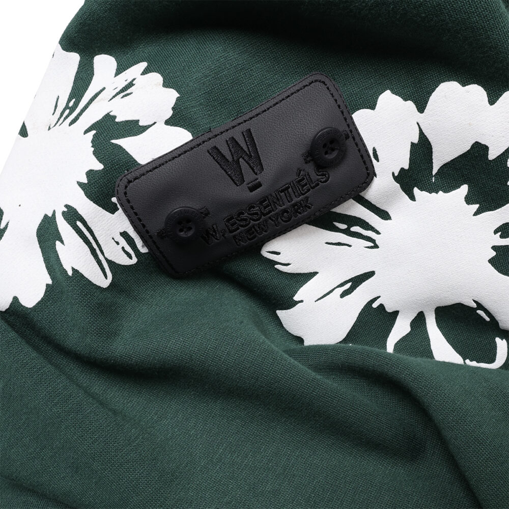 W.Essentiels Le Valensole Oversize Hoodie Full Print Hoodie Emerald (Green) - Image 3