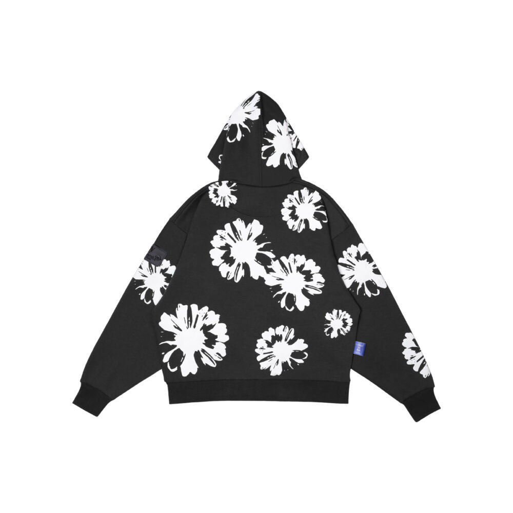 W.Essentiels Le Valensole Oversize Hoodie Full Print Hoodie Noir Black - Image 5