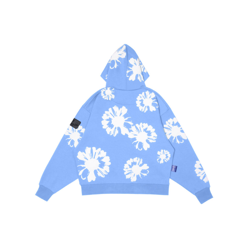 W.Essentiels Le Valensole Oversize Hoodie Full Print Hoodie North Carolina (Blue) - Image 4