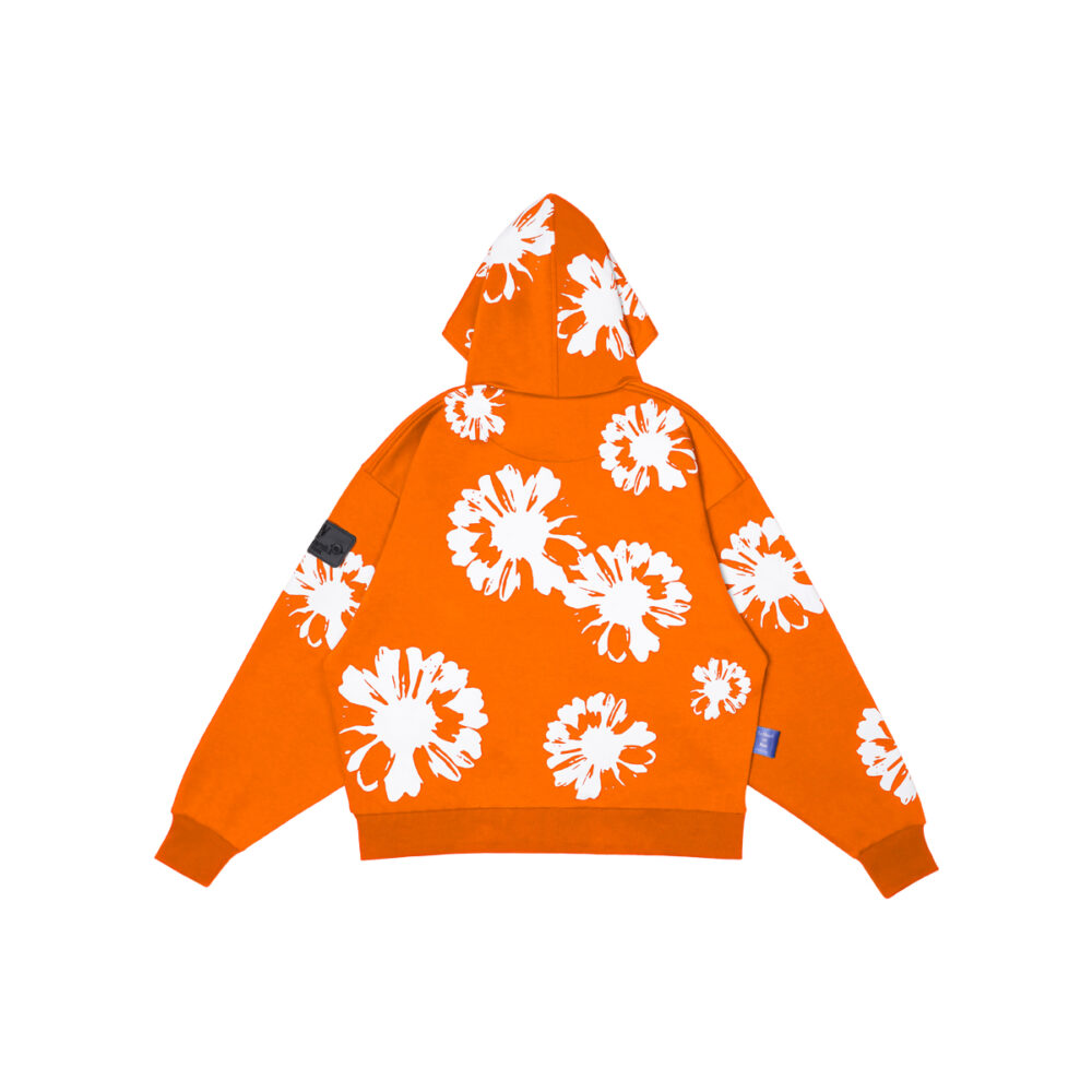 W.Essentiels Le Valensole Oversize Hoodie Full Print Hoodie Tangerine (Orange) - Image 4