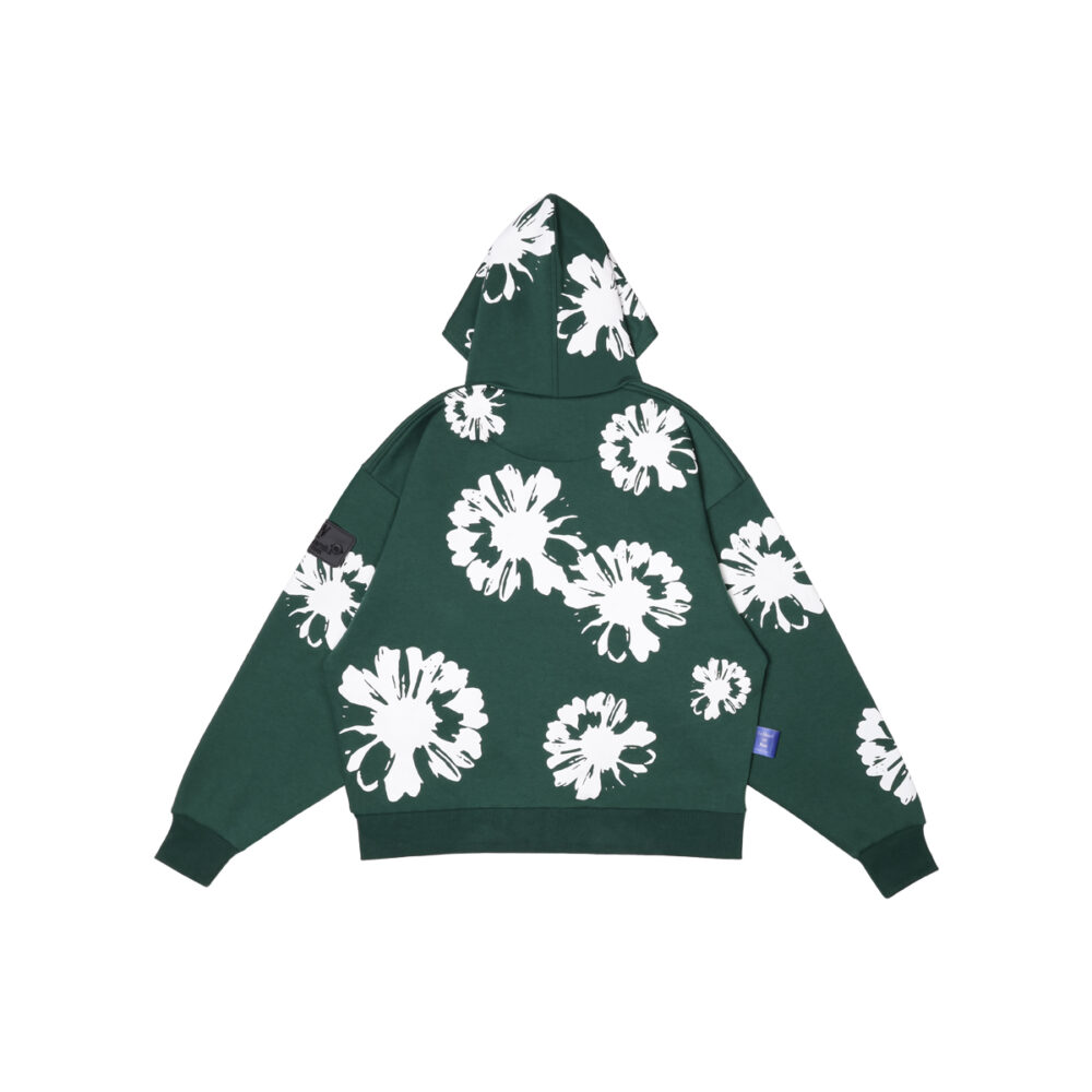 W.Essentiels Le Valensole Oversize Hoodie Full Print Hoodie Emerald (Green) - Image 4