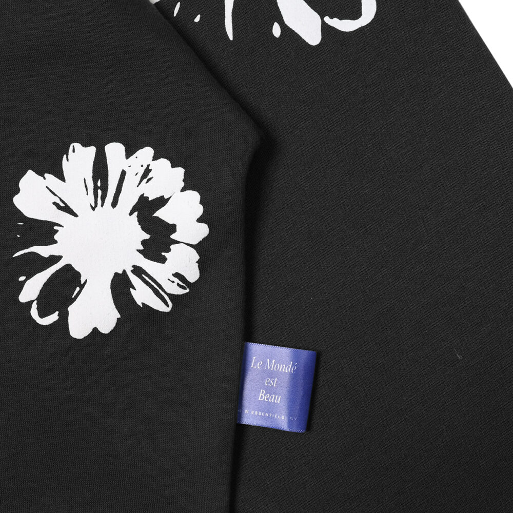 W.Essentiels Le Valensole Oversize Hoodie Full Print Hoodie Noir Black - Image 2