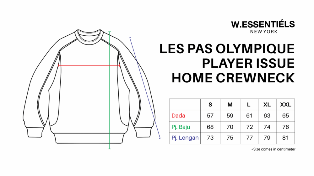 W.Essentiels Les Pas Olympique Player Issue Home Crewneck Black/Dark Ceglie - Image 3