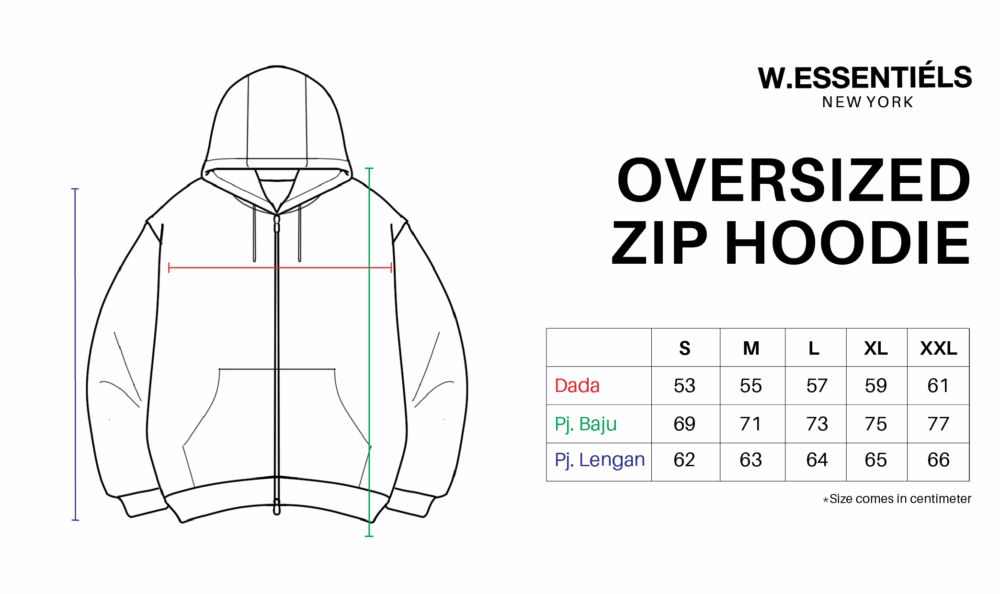 W.Essentiels Atelier De Brice Oversize Zip Hoodie Noir Black - Image 3